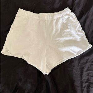 Women's White Sweatshorts
